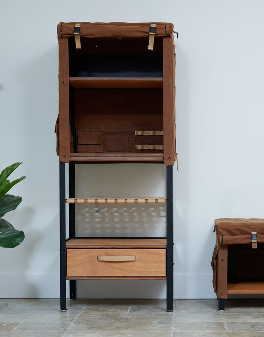 Saddle Brown canvas storage unit