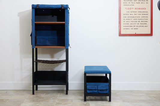 Blue canvas Storage Unit